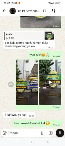 Testimonial Papan Bunga Pernikahan cangkuang wetan