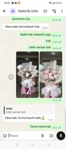 Testimonial Buket Bunga cangkuang wetan